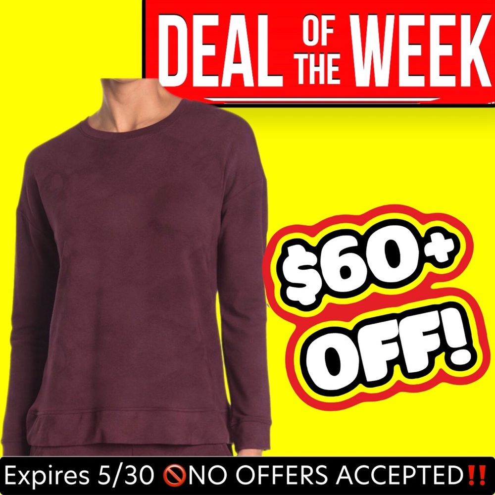 🔥🆕 90 degree by reflex modal sweatshirt deep, red size large